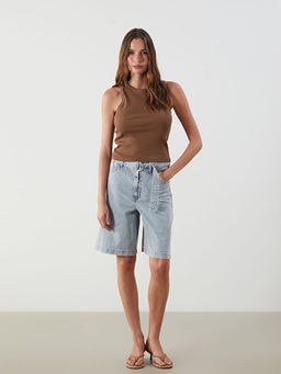 Bisiklet Yaka Dokulu Kad?n Atlet