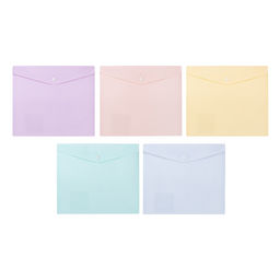 Expert Complete Trend Pastel Pastel Папка-конверт для тетрадей с кнопкой A5+ 180 мкм диагональ 20 шт. ассорти 2104011