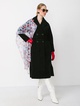 Большой мягкий очень нежный двусторонний палантин в стиле арт-деко - Tantino фото 8