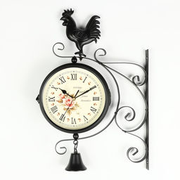 Часы настенные интерьерные «Флюгер», двусторонние, на подвесе, бесшумные, плавный ход, 48×32 см, циферблат d=19 см, 1хАА