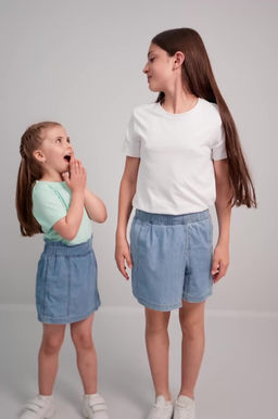 Джинсовая юбка-шорты для девочки Happyfox