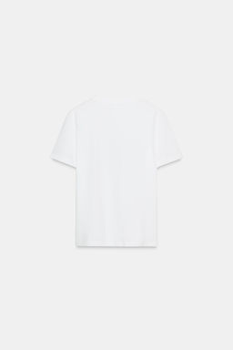 T-SHIRT WITH ORGANZA SLOGAN - Zara фото 6