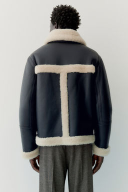 Chaqueta de aviador de piel - H&m фото 6