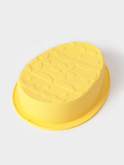 Цена за 2 шт. Форма для выпечки Доляна Пасхальное яйцо, 20.5?15.7?4.4 см, силикон, жёлтая