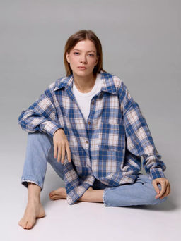 K12702 Рубашка OVER SIZE ТМ_РОЗОВЫЙ - Brand фото 21