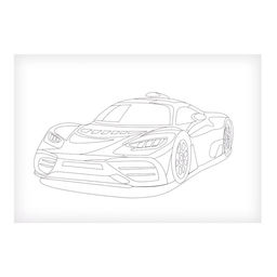 Скетчинг акварелью «Гоночные машины»