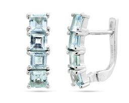 Серьги из серебра топаз, София