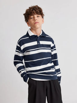 ACOOLA / Джемпер детский для мальчиков Brandir бело-голубой в полоску