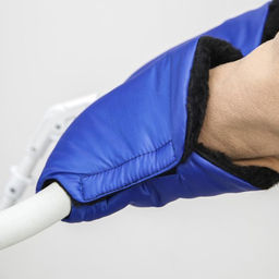 Варежки-муфты на ручку коляски, 2 шт., цвет синий - Simaland фото 4