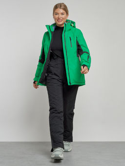 Горнолыжный костюм женский зимний зеленого цвета 03105Z - Chunmai фото 13