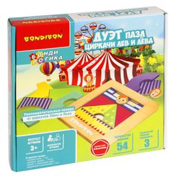 Логическая игра Bondibon Дуэт пазл- Циркачи Лев и Лёва  фото 11