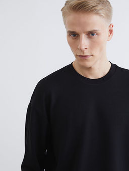 Bisiklet Yaka Erkek Sweatshirt