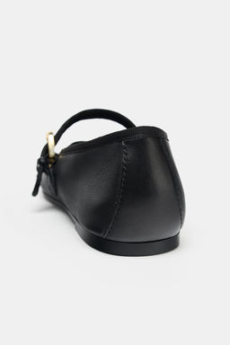 FLAT LEATHER BALLERINAS - Zara фото 10