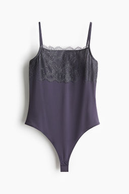 Body tanga con detalle de encaje