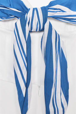 STRIPED SCARF PRINT CUT-OUT PLAYSUIT - Zara фото 3