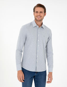_ndigo Slim Fit Uzun Kollu G_mlek