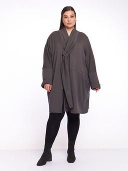 Кардиган с шалевым воротником KA02608GRY23