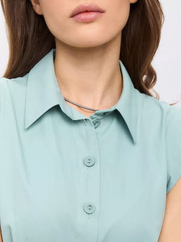 Платье хлопок OD-796-1 св.зеленое OD-796-1