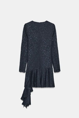 LACE RUFFLE MIDI DRESS - Zara фото 6