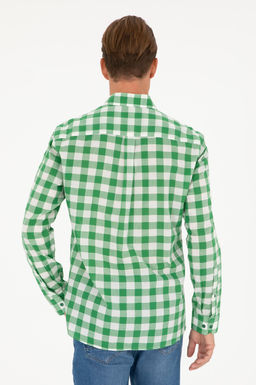 Мужская зеленая рубашка с длинным рукавом Неожиданная скидка в корзине - U.s. polo assn фото 5