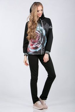 Толстовка из футера  комбинированного с плащевкой - А+б коллекция фото 11