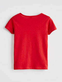 Bisiklet Yaka K?z ?ocuk Ti??rt