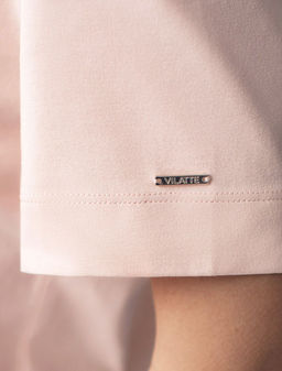 Свободная футболка с принтом из премиального хлопка с эластаном - Vilatte фото 3