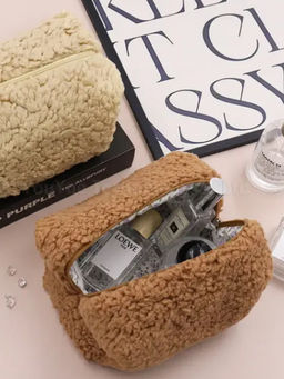 Kristaller Косметичка женская плюшевая Тедди, коричневый