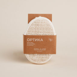 Мочалка - губка массажная SL Home «Ортика», крапива, 15×10×5 см, бежевая