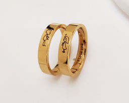 Кольцо с гравировкой Влюбленная девочка