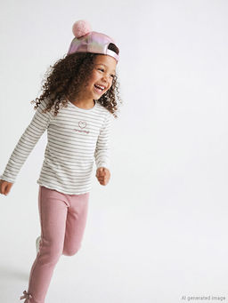 Bisiklet Yaka Simli K?z ?ocuk Ti??rt 2li