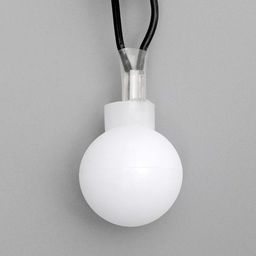 Гирлянда Нить 5 м с насадками Шарики белые, IP20, тёмная нить, 30 LED, свечение белое, 8 режимов, 220 В - Luazon lighting фото 6