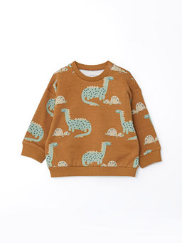 Bisiklet Yaka Uzun Kollu Bask?l? Erkek Bebek 2li Tak?m - Waikiki фото 2