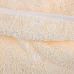 Парео махровое "Куколка" 80х165см, хлопок 100%, на резинке с липучкой, на кнопке, ажурный кант; с чалмой на пуговице 68х25см, ванильный (Китай)