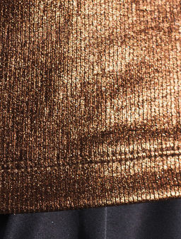 Топ в рубчик с широкими лямками с матовым покрытием металлик из хлопка с эластаном - Vilatte фото 4