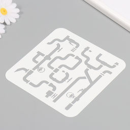 Пластиковый трафарет для творчества «Трубы», шаблон, 15×15 см