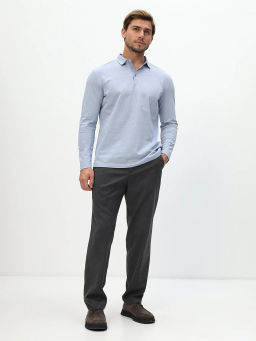 Джемпер мужской с воротником поло GREG G155-TD1246-LT7328 (голубой)  фото 6