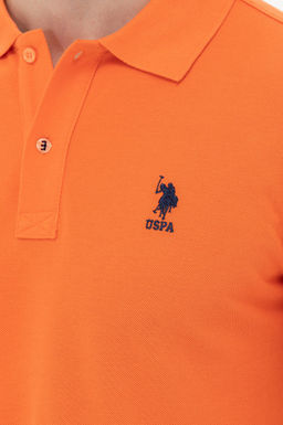 Мужская оранжевая базовая футболка с воротником-поло Неожиданная скидка в корзине - U.s. polo assn фото 7