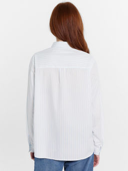 Рубашка женская в голубую полоску голубая полоска 122992 - Mark formelle фото 4