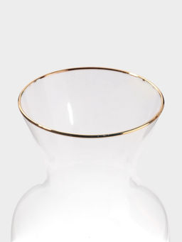 Ваза стекло настольная "Миа" 23х10,5 см, прозрачно-золотой