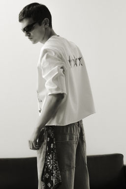 Camiseta cropped Oversized Fit - H&m фото 5