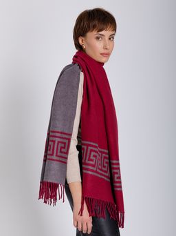 В составе шерсть и кашемир! теплый двусторонний палантин - Tantino фото 5