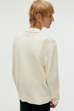 Cardigan en punto pointelle Regular Fit - H&m фото 4