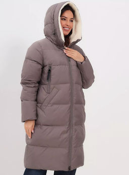 Пуховик с капюшоном Био-Пух ,мех - Lawinter фото 7