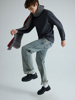 Bisiklet Yaka Erkek Sweatshirt