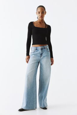 Top de algodon con ribete de picot - H&m фото 2