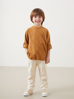 Hakim Yaka Erkek ?ocuk G?mlek ve Pantolon 2li