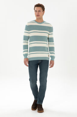 Erkek Regular Fit Bisiklet Yaka Mint Kazak - U.s. polo assn фото 4