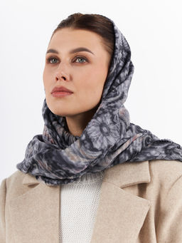 Большой, мягкий, тонкий и очень нежный двусторонний палантин с рисунком - Tantino фото 7