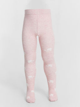 Цена за 3 пары! Колготки детские розовые с узором в виде котика - Mark formelle фото 2